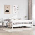 Bed Frame Without Mattress Solid Wood Pine Natural Wax Brown Bedroom Furniture