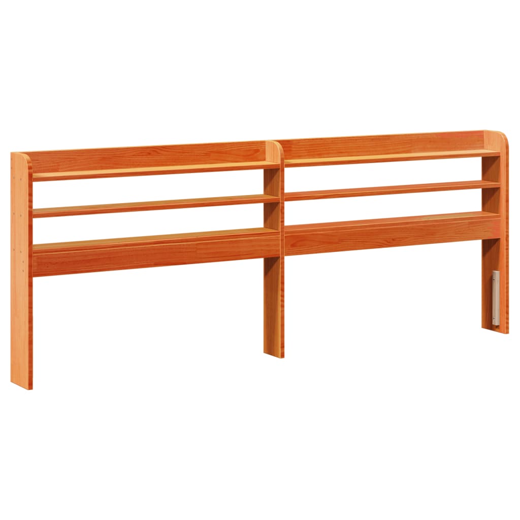 Bed Frame Without Mattress Solid Wood Pine Natural Wax Brown Bedroom Furniture