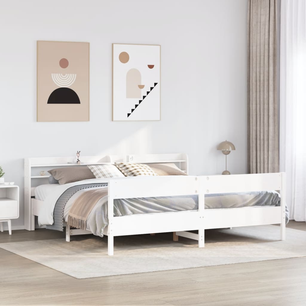 Bed Frame Without Mattress Solid Wood Pine
