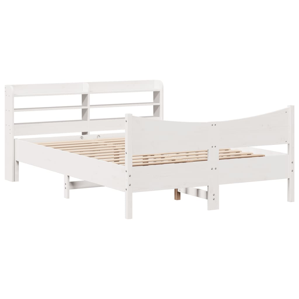 Bed Frame With Headboard Double Solid Wood Pine
