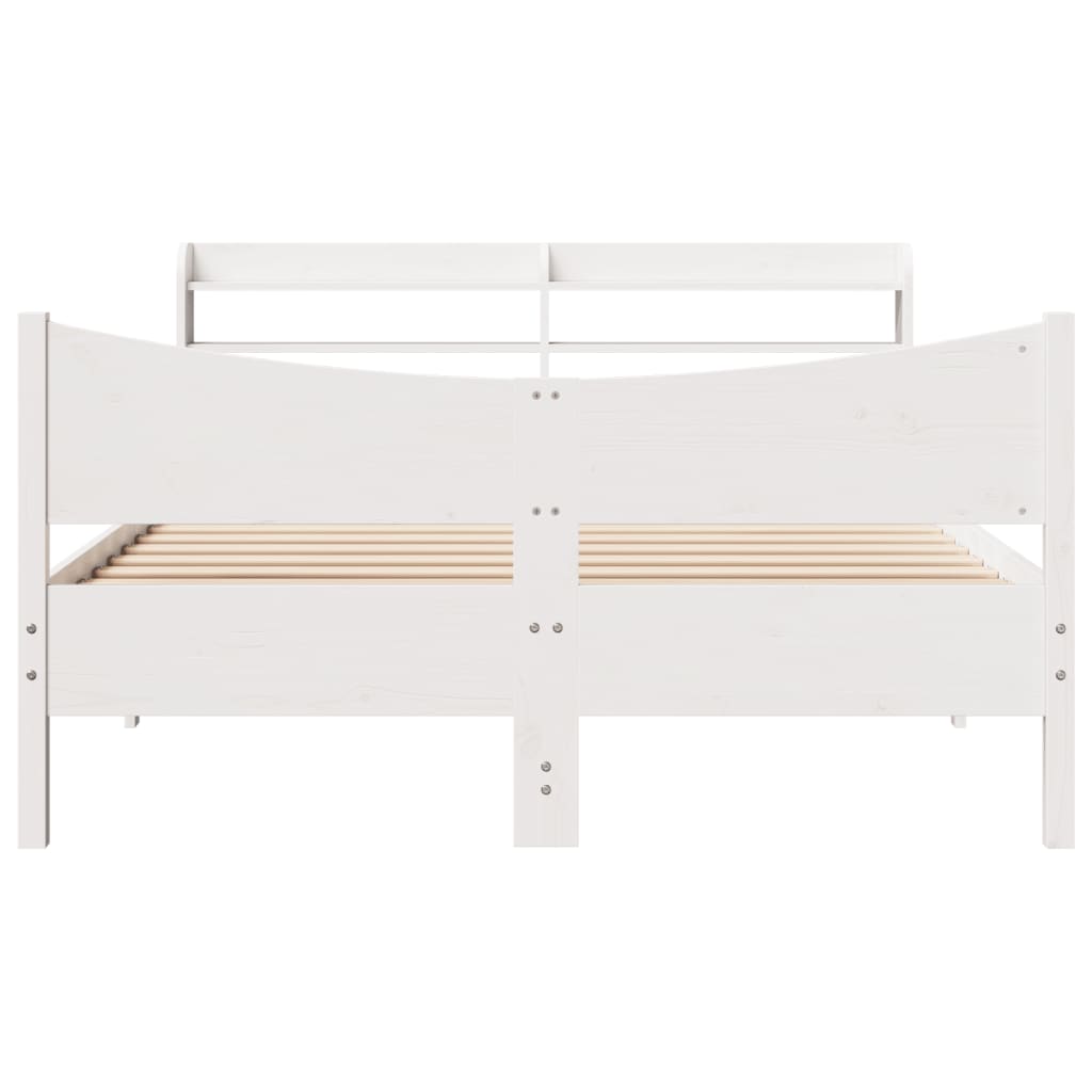 Bed Frame With Headboard Double Solid Wood Pine