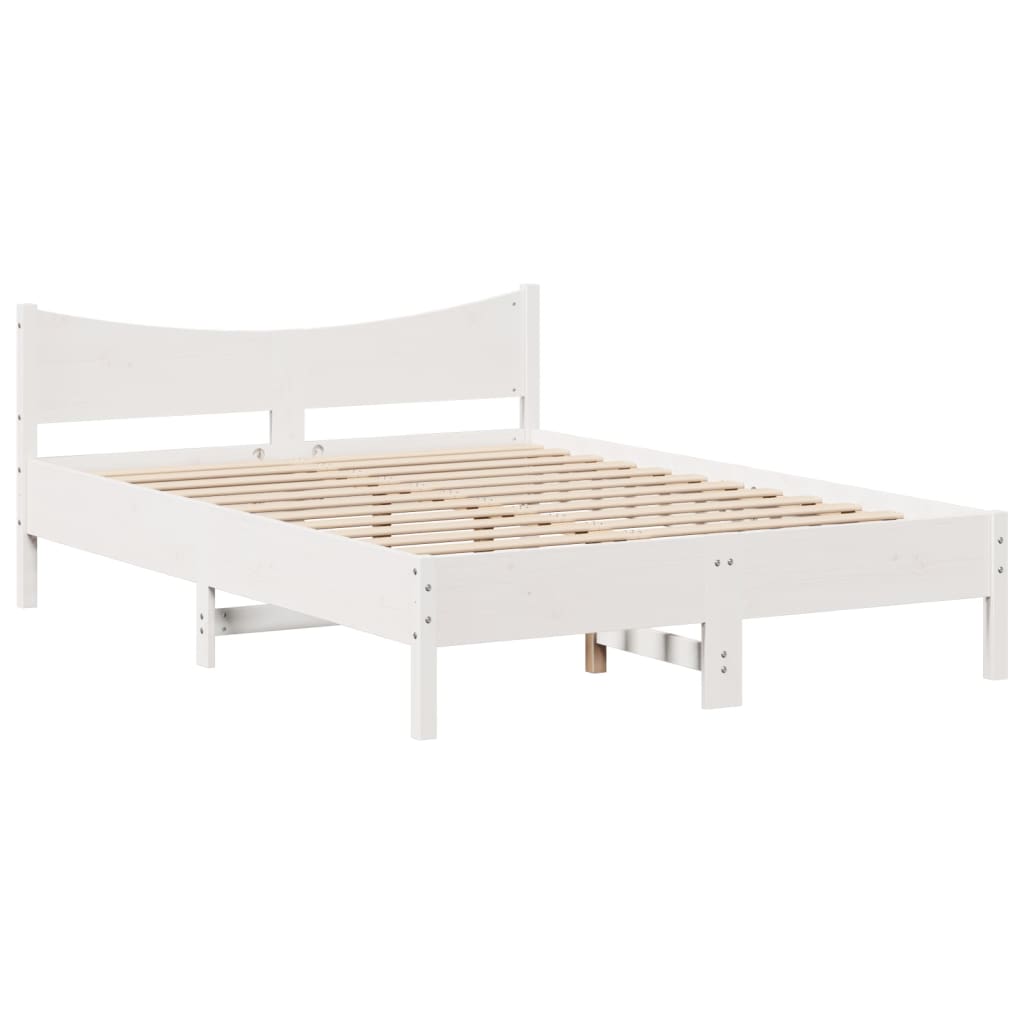 Bed Frame With Headboard Double Solid Wood Pine