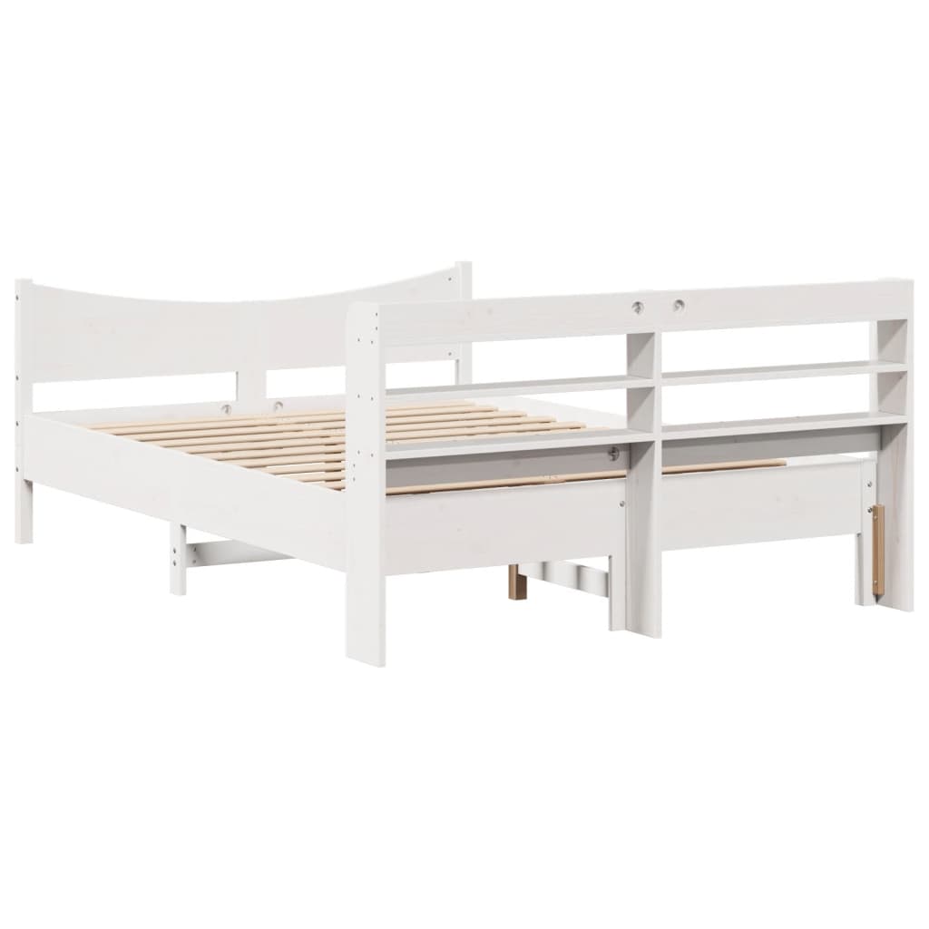 Bed Frame With Headboard Double Solid Wood Pine