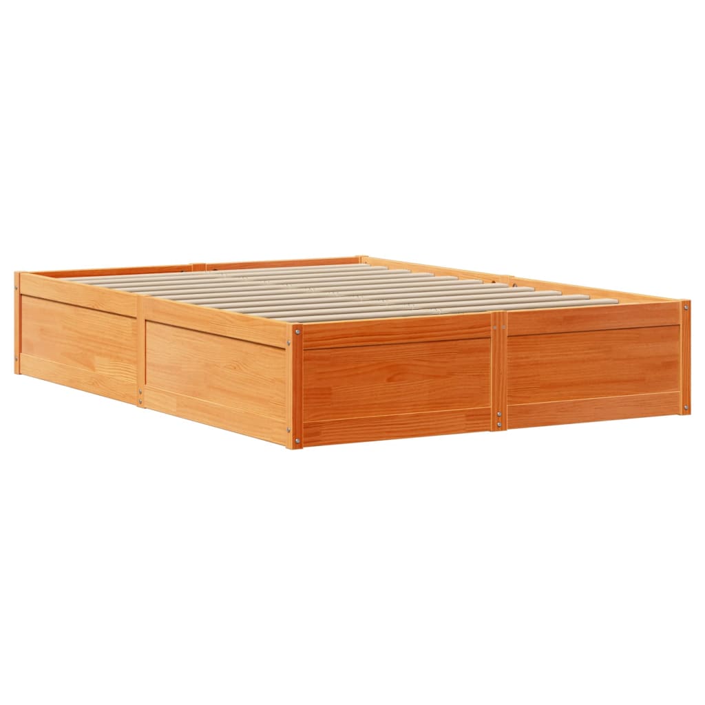 Bed Frame With Headboard Solid Wood Pine 1