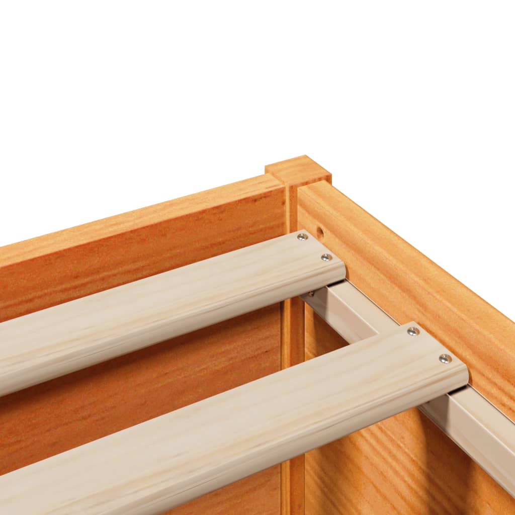 Bed Frame With Headboard Solid Wood Pine 1