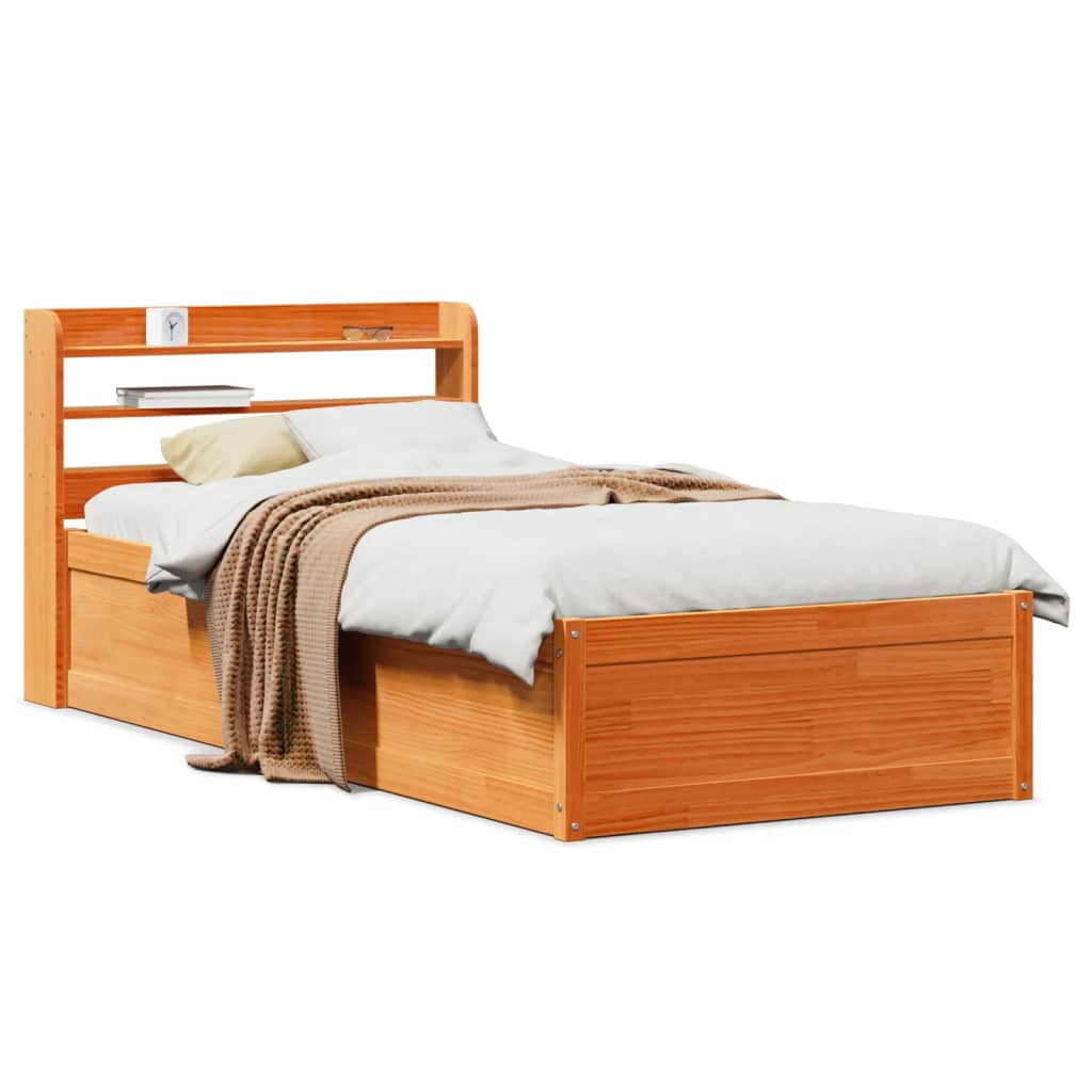 Bed Frame With Headboard Solid Wood Pine