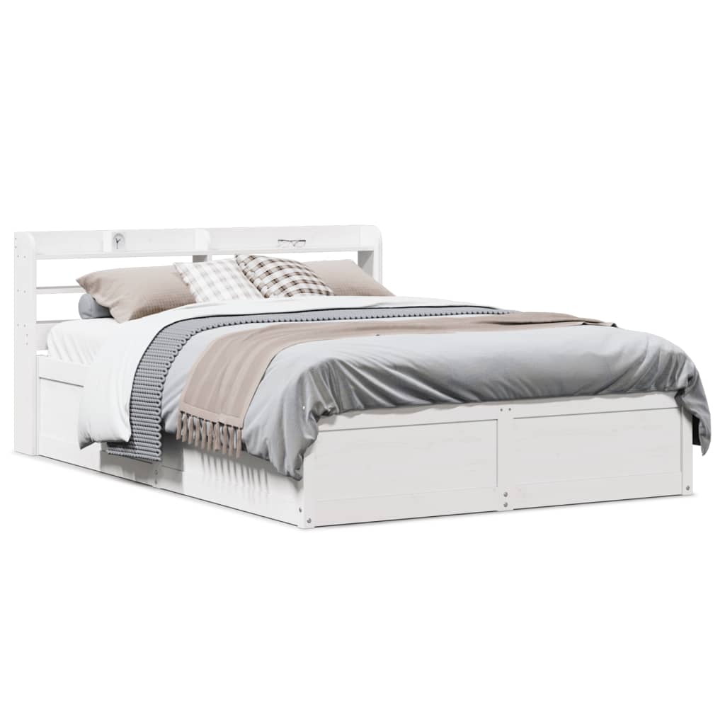 Bed Frame With Headboard Solid Wood Pine