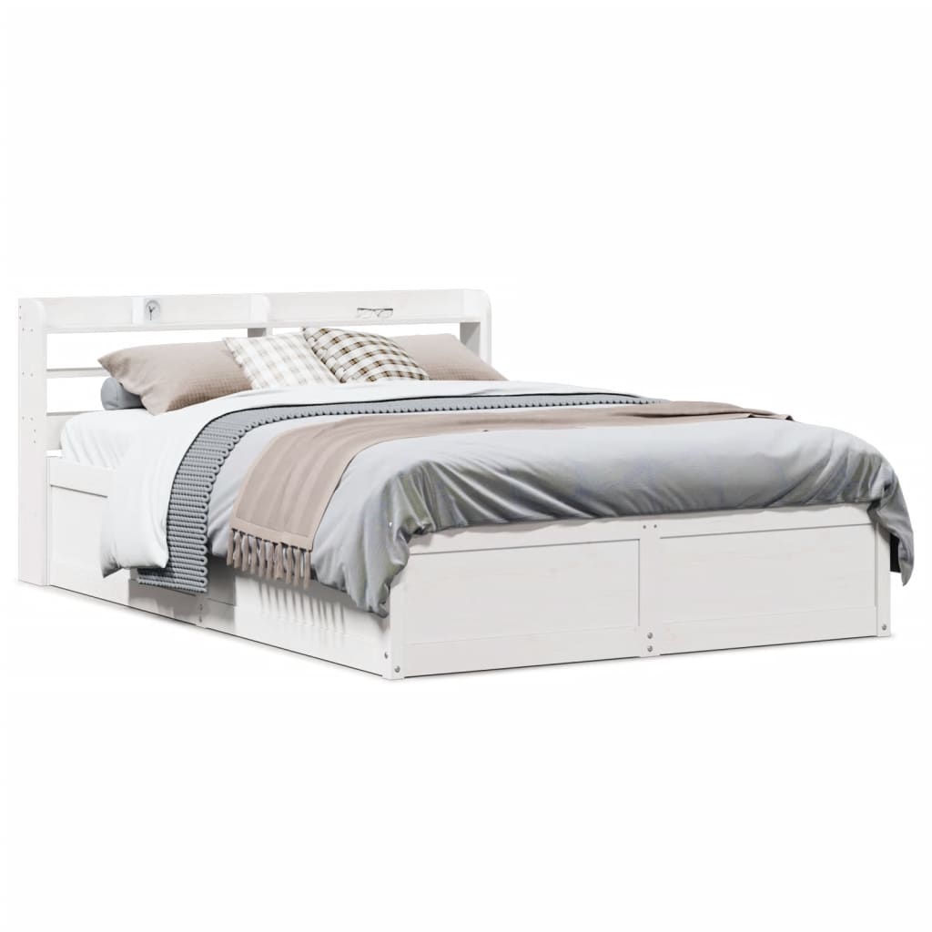 Bed Frame With Headboard Solid Wood Pine