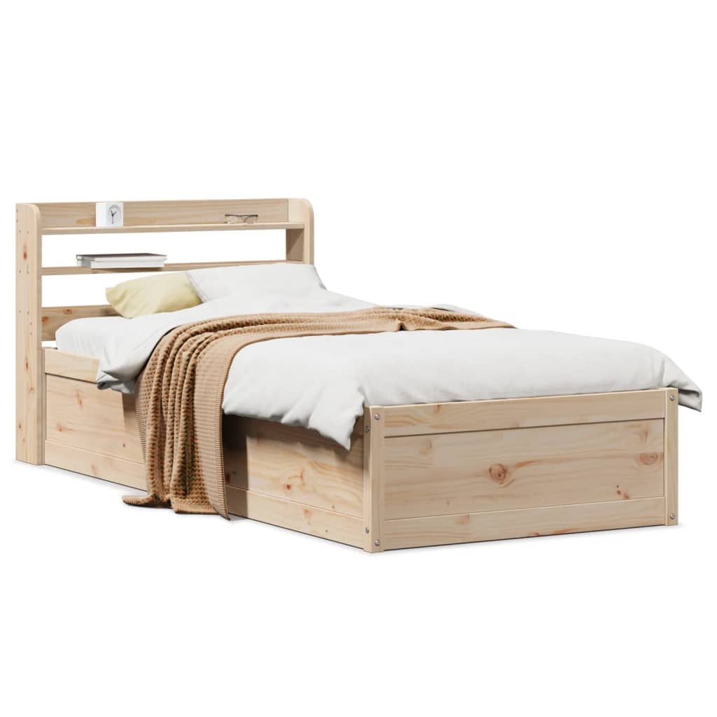Bed Frame With Headboard Solid Wood Pine
