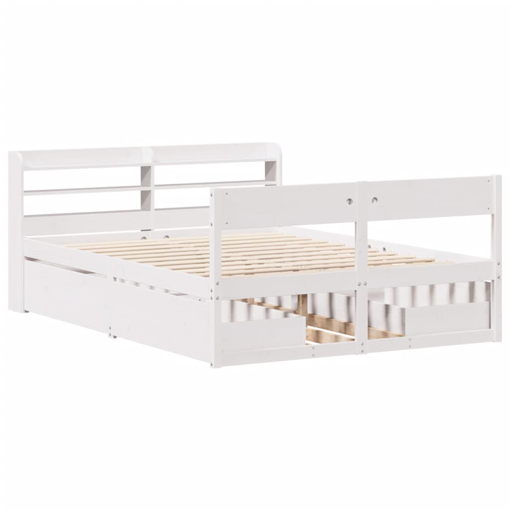 Bed Frame Without Mattress Solid Wood Pine