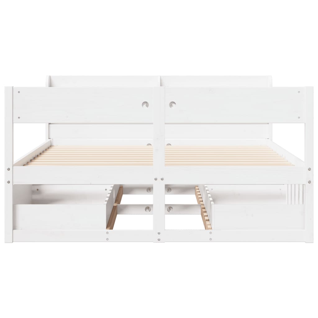 Bed Frame Without Mattress Solid Wood Pine