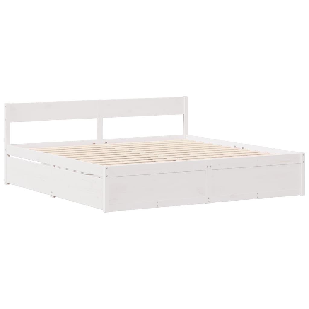 Bed Frame Without Mattress Solid Wood Pine