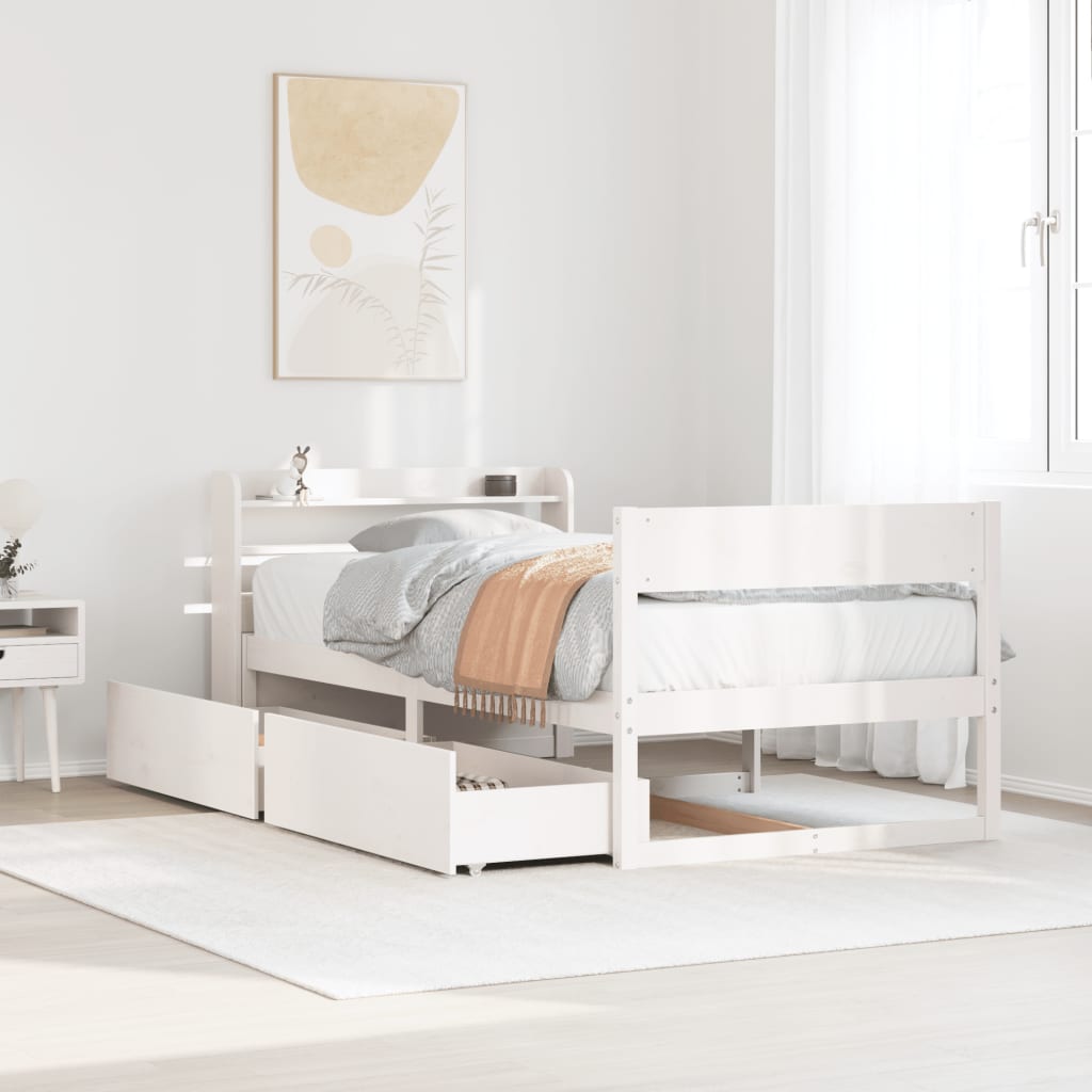 Bed Frame Without Mattress Solid Wood Pine