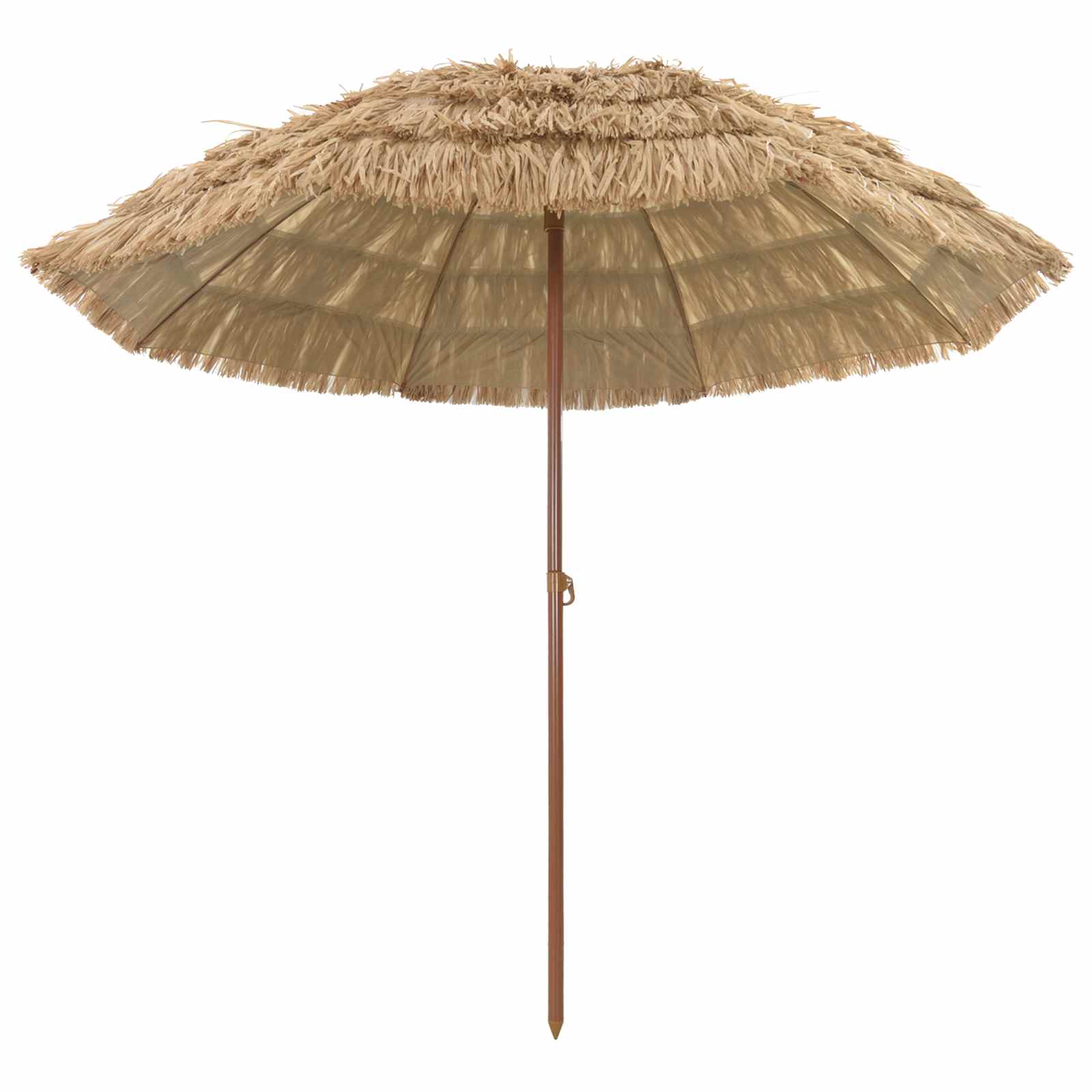 Beach Parasol Natural 255 X 255 X 255 Cm Polyester And Steel