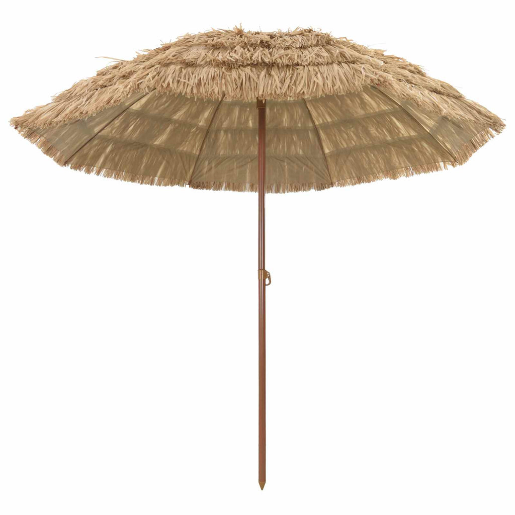 Beach Parasol Natural 255 X 255 X 255 Cm Polyester And Steel