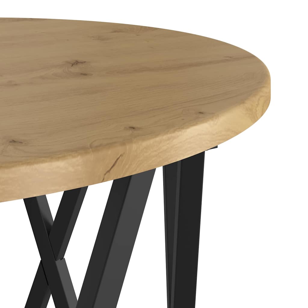 Coffee Table 2 Pcs Engineered Wood And Steel