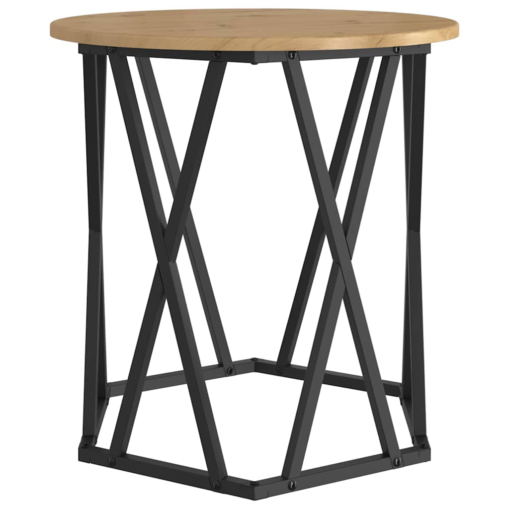 Coffee Table 2 Pcs Engineered Wood And Steel