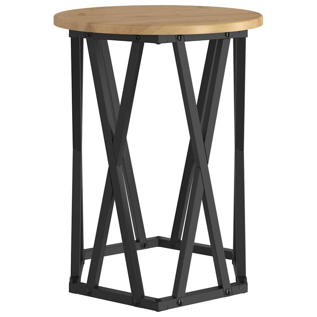 Coffee Table 2 Pcs Engineered Wood And Steel