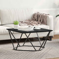 Coffee Table Large Square Living Room Furniture Centre 80X80Cm Smoked Oak 80 Cm