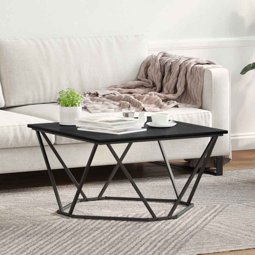 Coffee Table Large Square Living Room Furniture Centre 80X80Cm Smoked Oak 80 Cm
