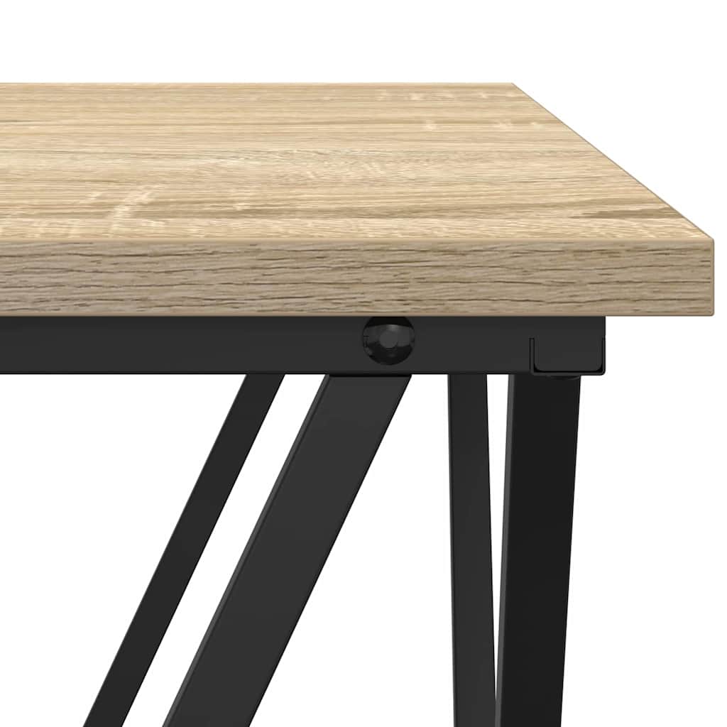 Coffee Table Large Square Living Room Furniture Centre 80X80Cm Smoked Oak 80 Cm