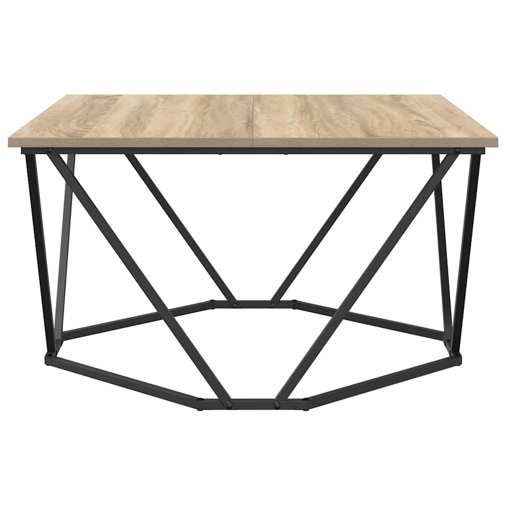 Coffee Table Large Square Living Room Furniture Centre 80X80Cm Smoked Oak 80 Cm
