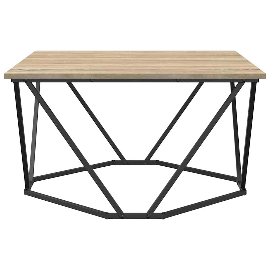 Coffee Table Large Square Living Room Furniture Centre 80X80Cm Smoked Oak 80 Cm