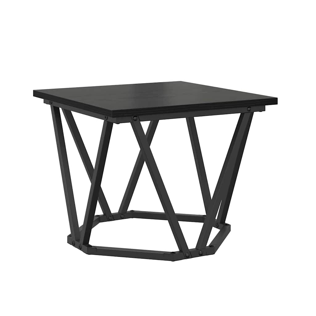 Coffee Table 3 Piece Set Engineered Wood & Steel Industrial Living Room Old Wood