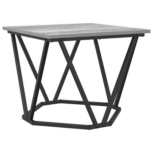 Coffee Table 3 Pcs Engineered Wood And Steel