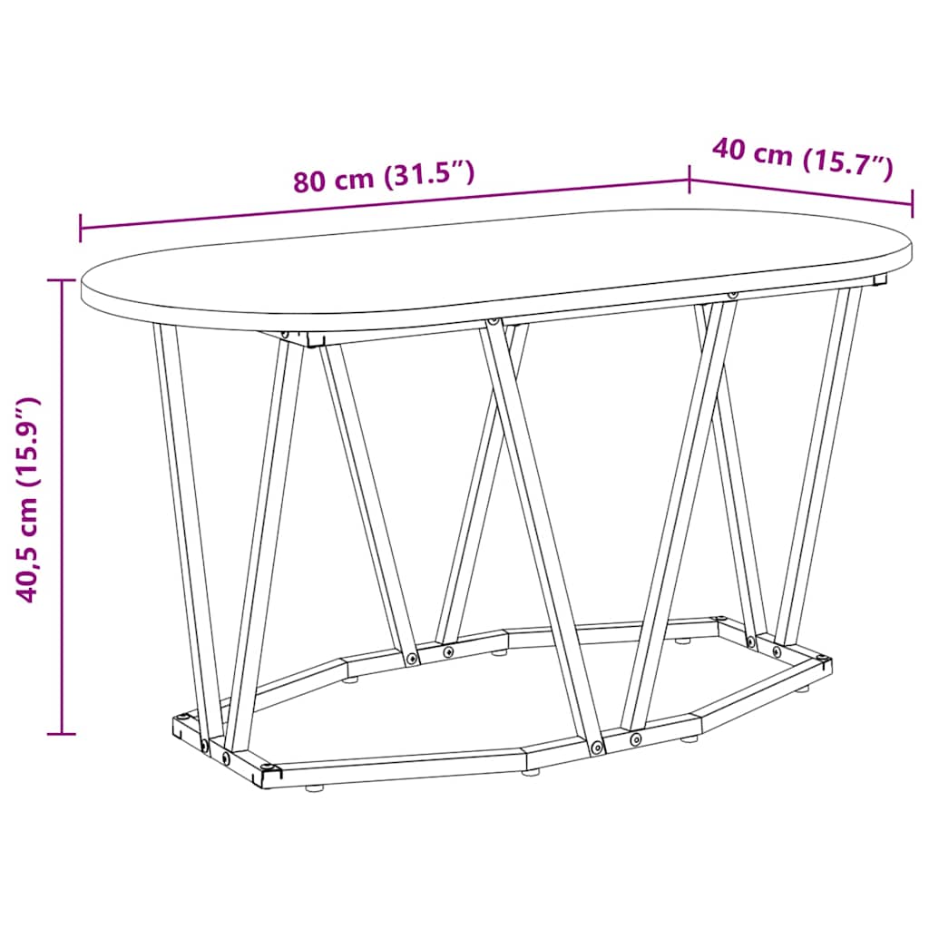 Coffee Table 80 X 40 X 40.5 Cm