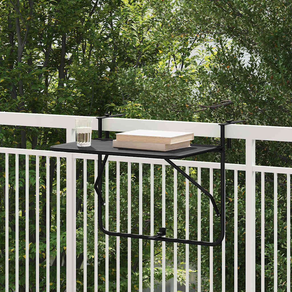 Outdoor Table Hanging Balcony Folding 60 X 39 65 Cm Steel 60 X 39 X 65 Cm