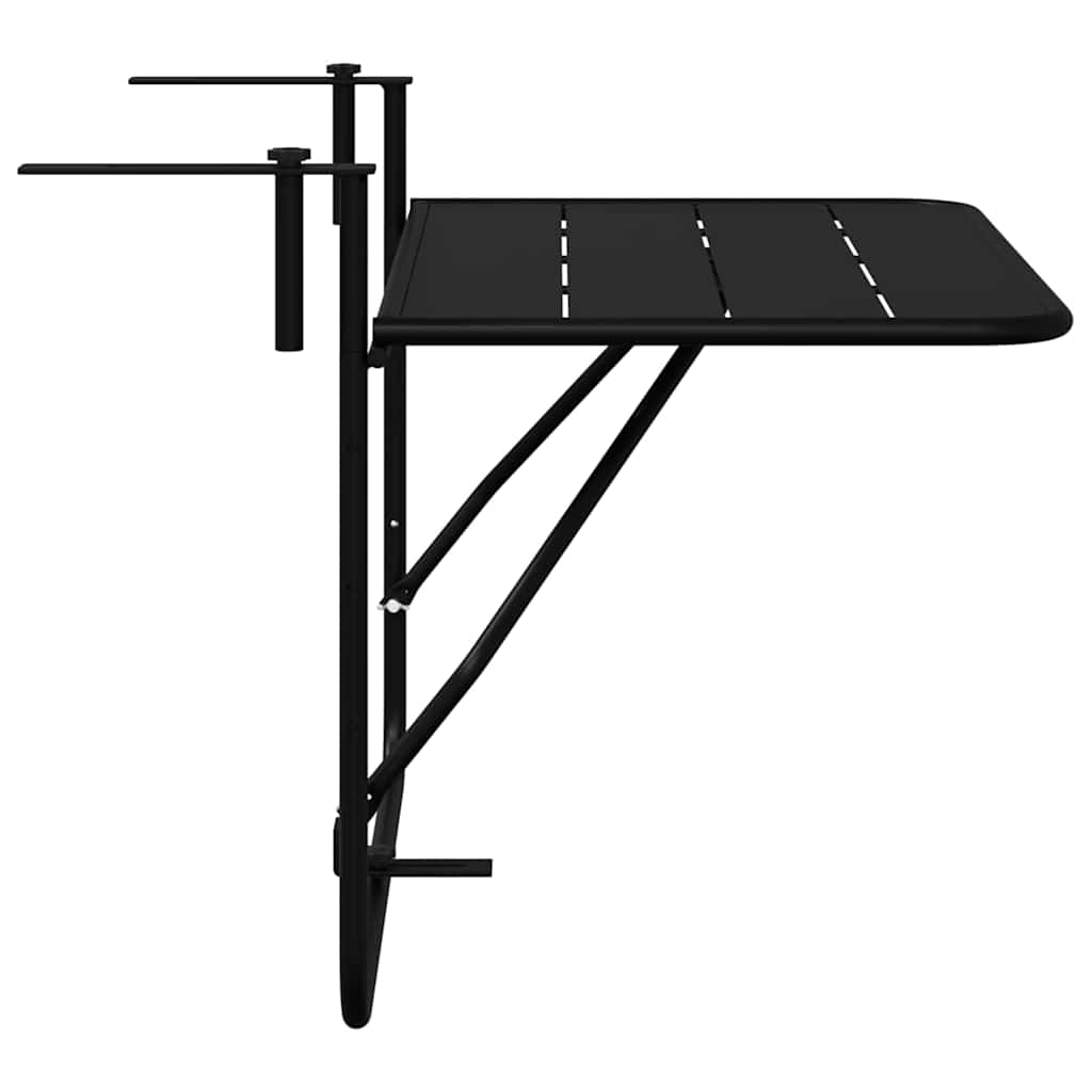 Outdoor Table Hanging Balcony Folding 60 X 39 65 Cm Steel 60 X 39 X 65 Cm