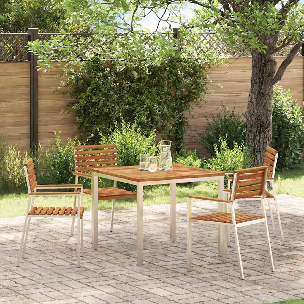 Garden Chair 2 Pcs Oil Natural Solid