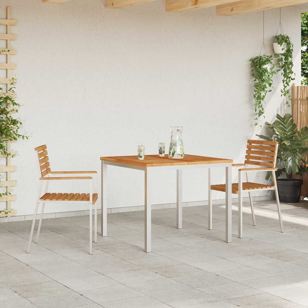 Garden Chair 2 Pcs Oil Natural Solid