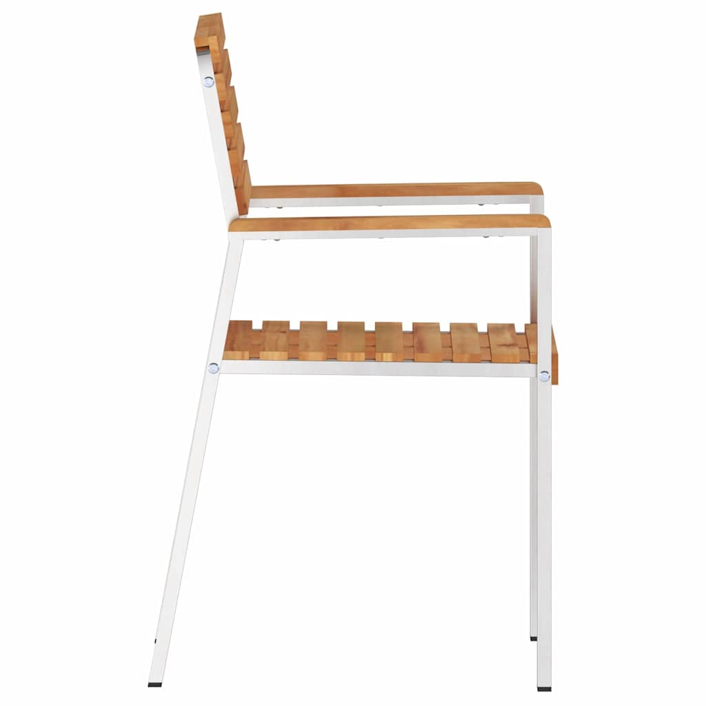Garden Chair 2 Pcs Oil Natural Solid
