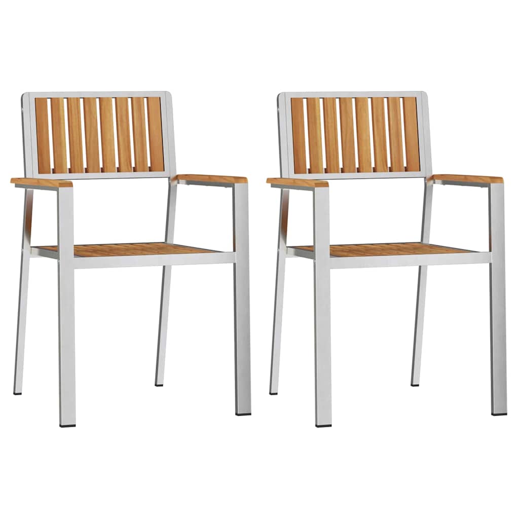Garden Chair 2 Pcs Brown 56 X 54.5 X 87 Cm