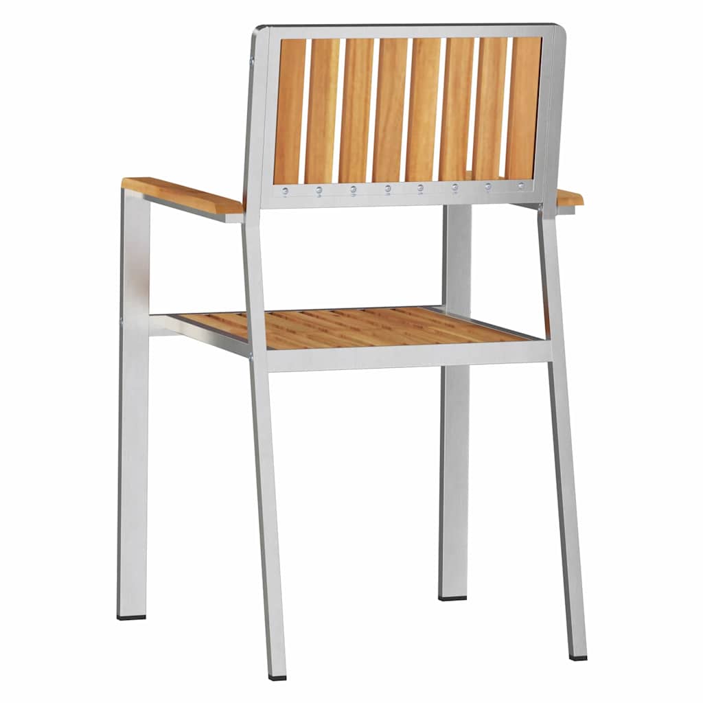 Garden Chair 2 Pcs Brown 56 X 54.5 X 87 Cm