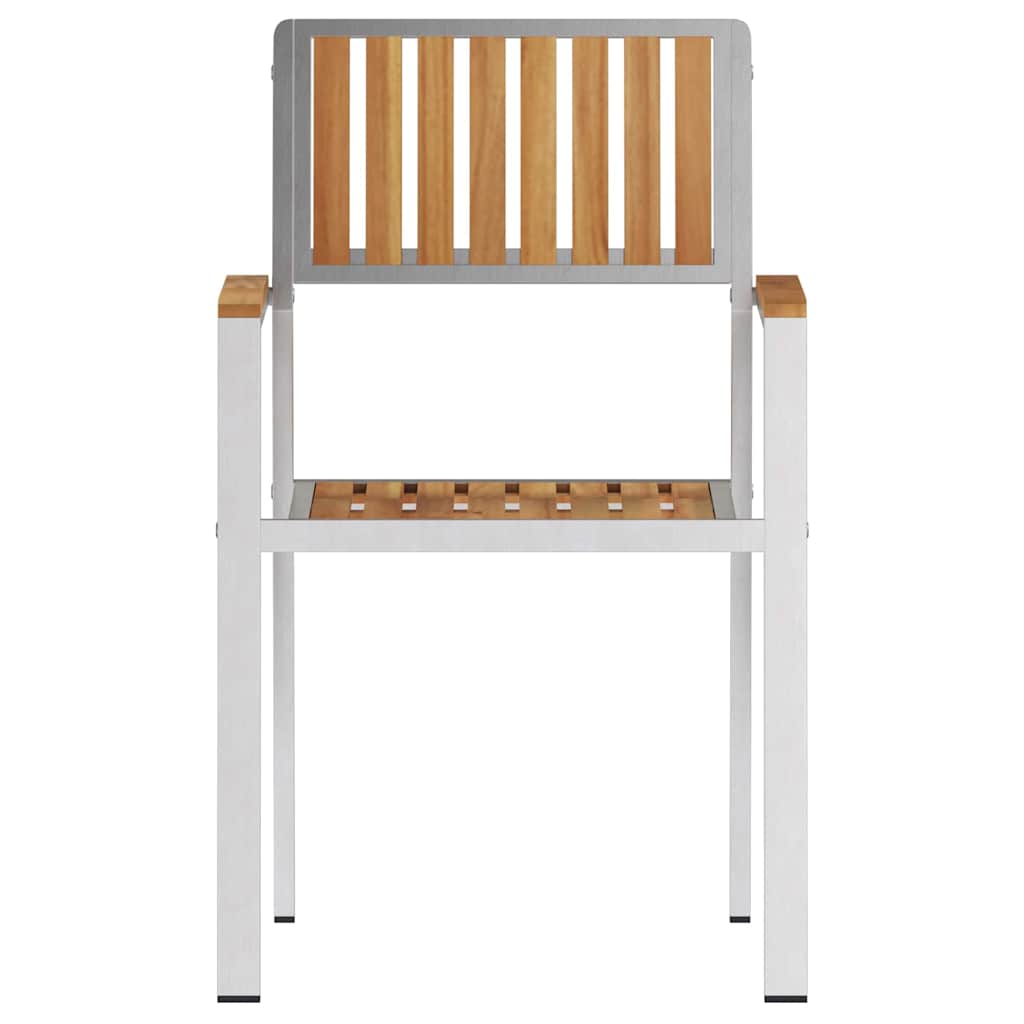 Garden Chair 2 Pcs Brown 56 X 54.5 X 87 Cm