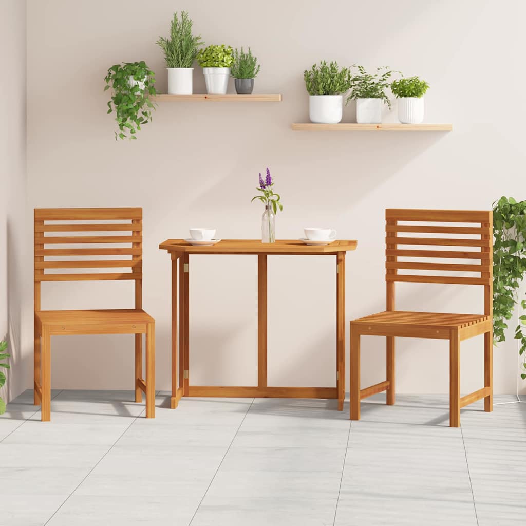 Garden Chair Brown 50 X 50 X 91Cm Solid Acacia Wood