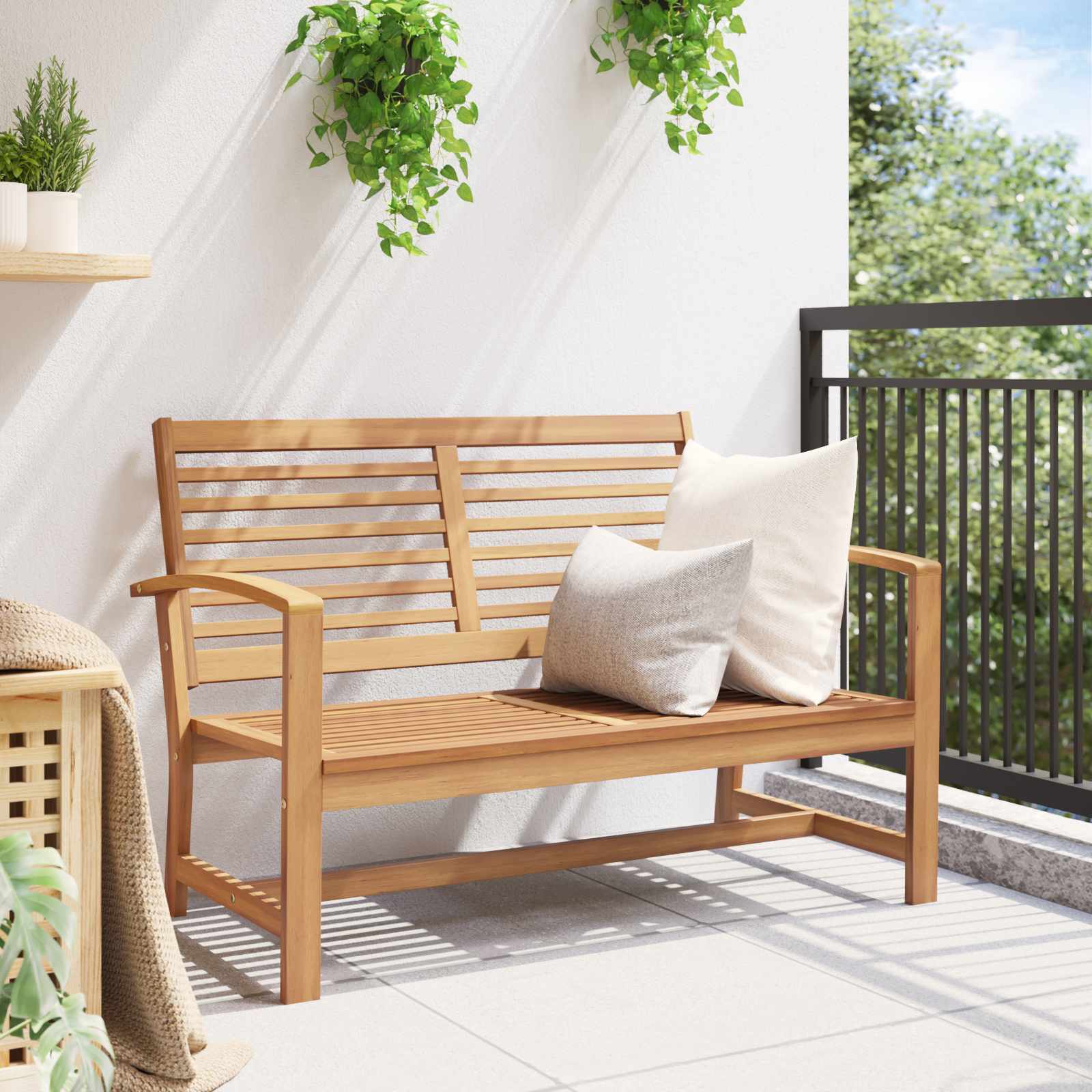 Brown 110 X 65 X 76.5 Cm Solid Teak Wood
