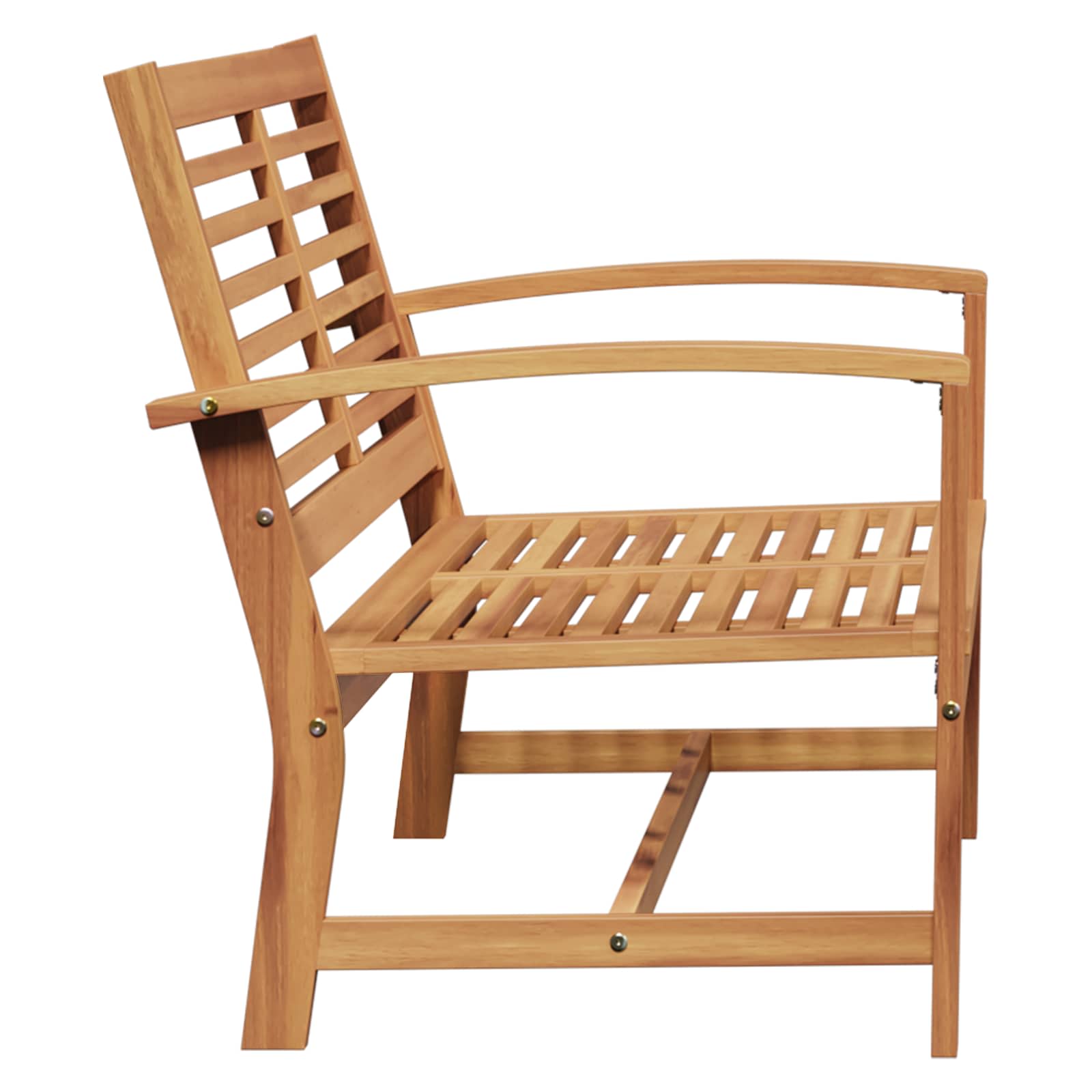 Brown 110 X 65 X 76.5 Cm Solid Teak Wood
