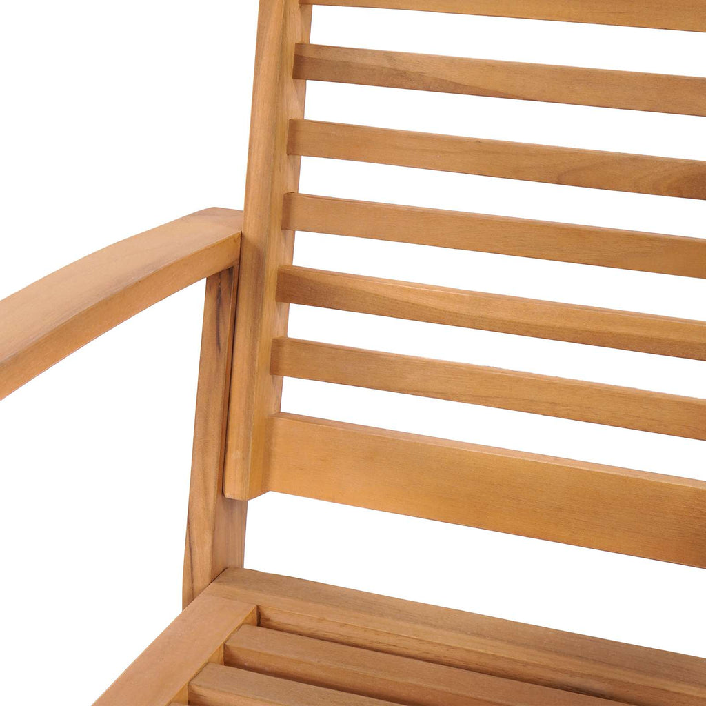 Chair 2 Piece Brown 65 X 60 X 76.5 Cm Solid Teak Wood