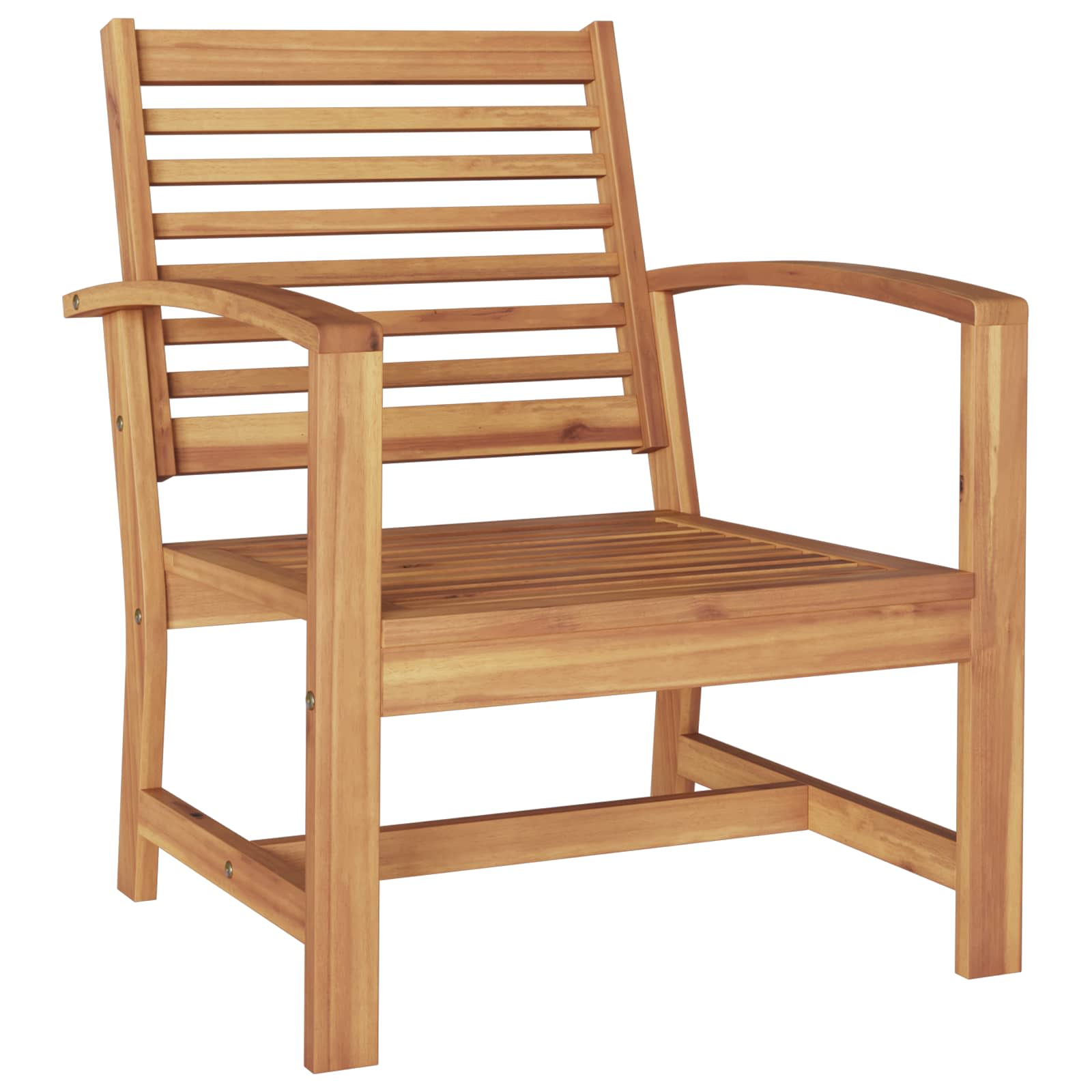 Chair 2 Piece Brown 65 X 60 X 76.5 Cm Solid Teak Wood