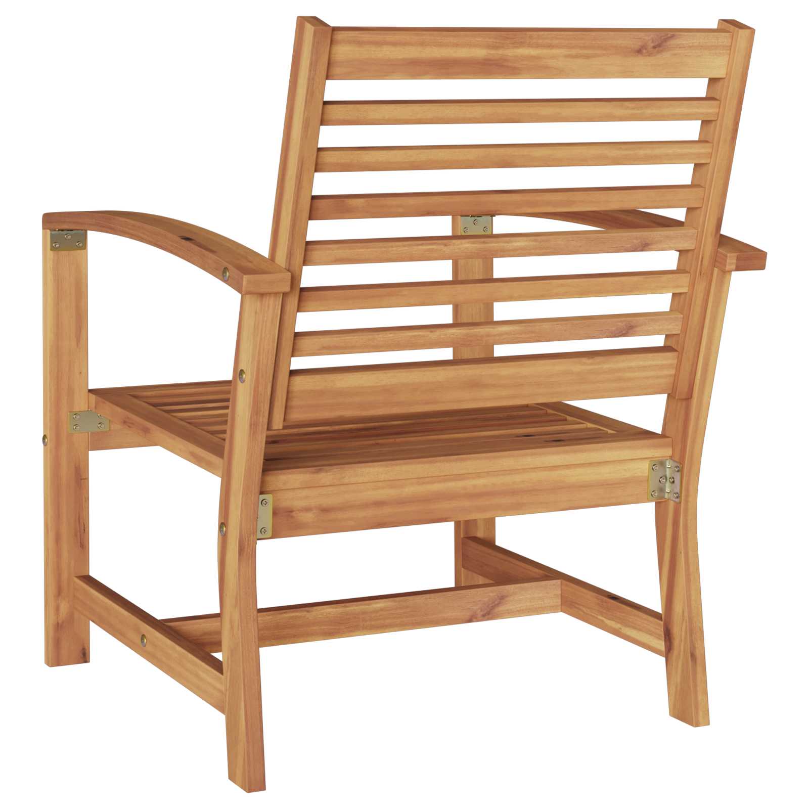 Chair 2 Piece Brown 65 X 60 X 76.5 Cm Solid Teak Wood