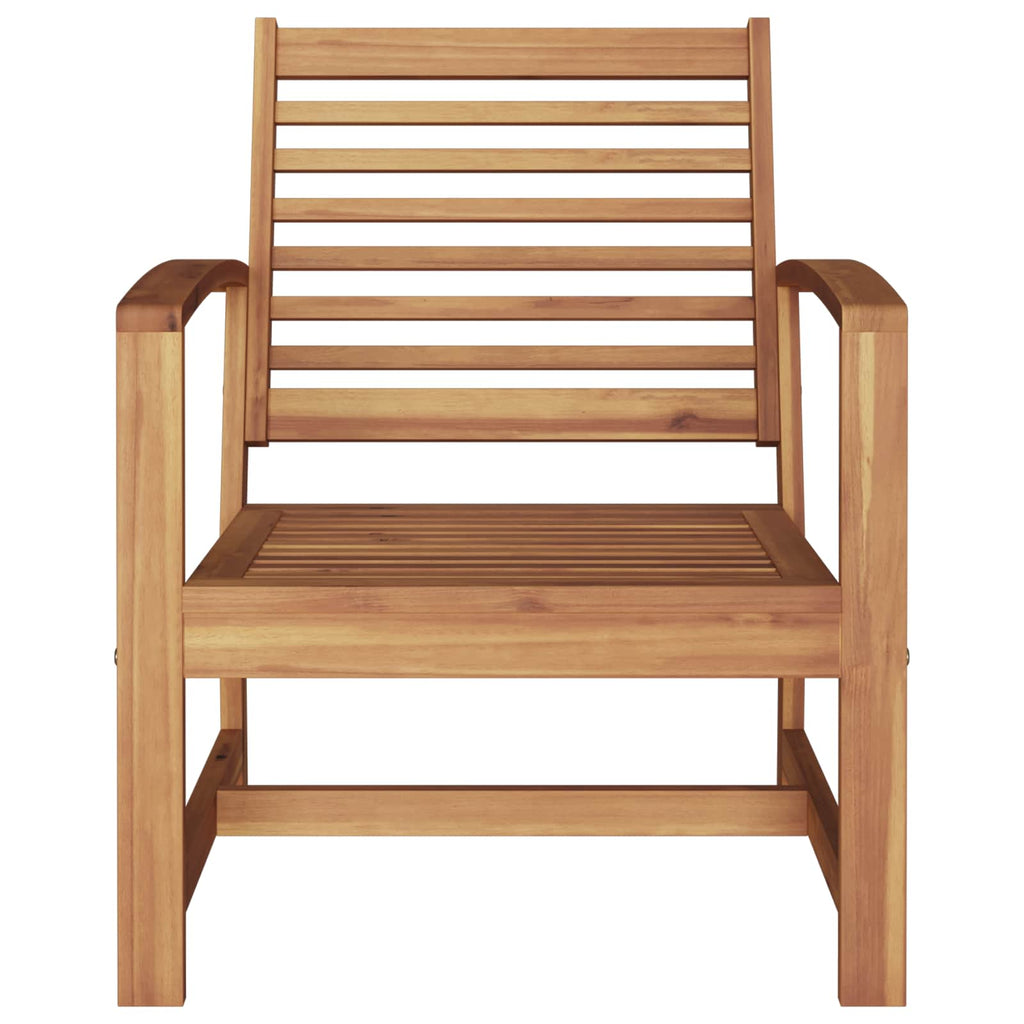 Chair 2 Piece Brown 65 X 60 X 76.5 Cm Solid Teak Wood