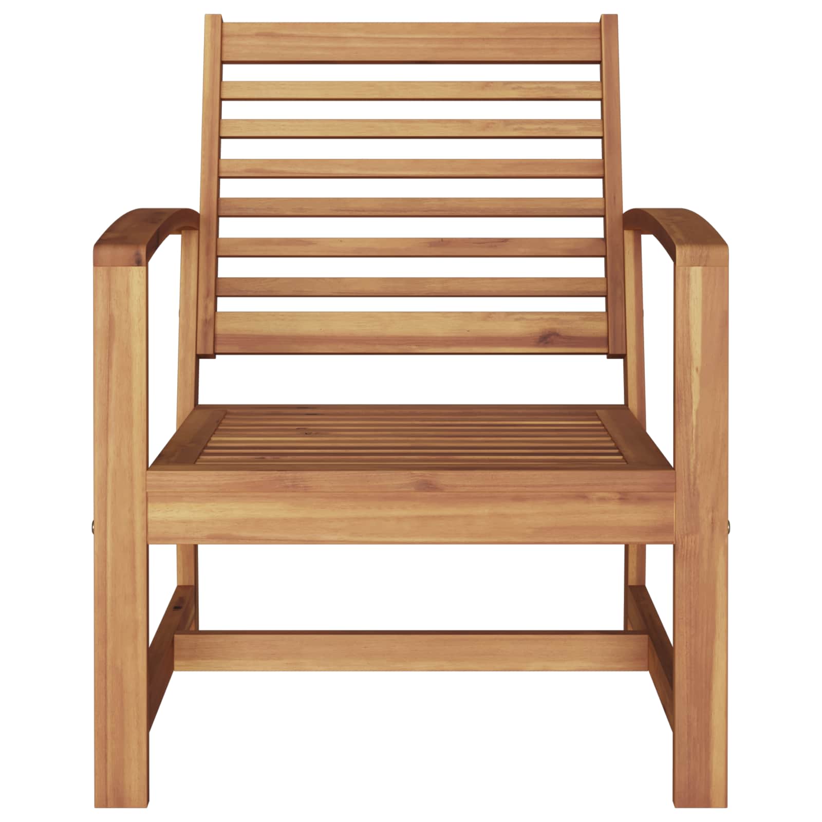 Chair 2 Piece Brown 65 X 60 X 76.5 Cm Solid Teak Wood