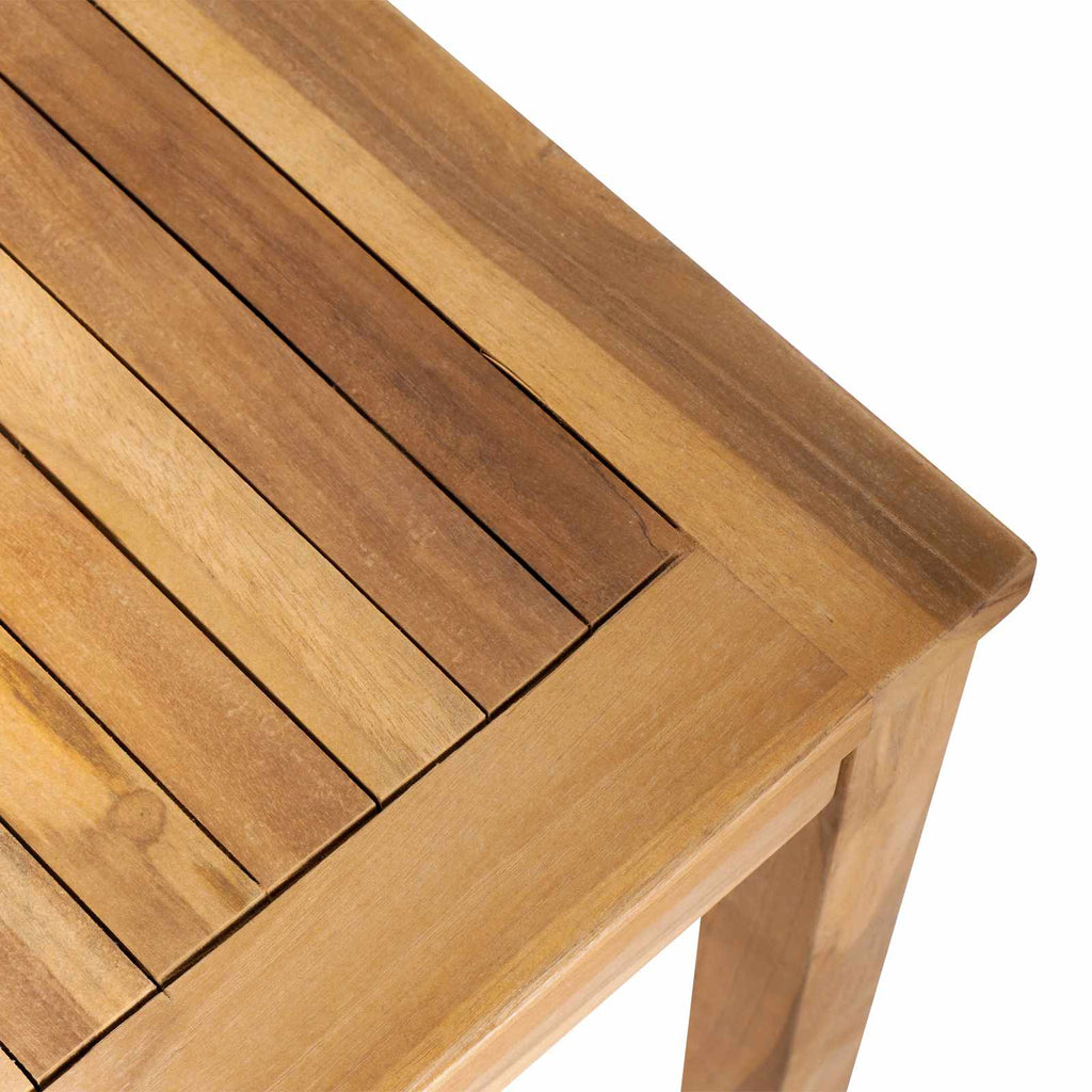 Garden Bench And Table Set 2 Piece Brown Solid Teak Wood