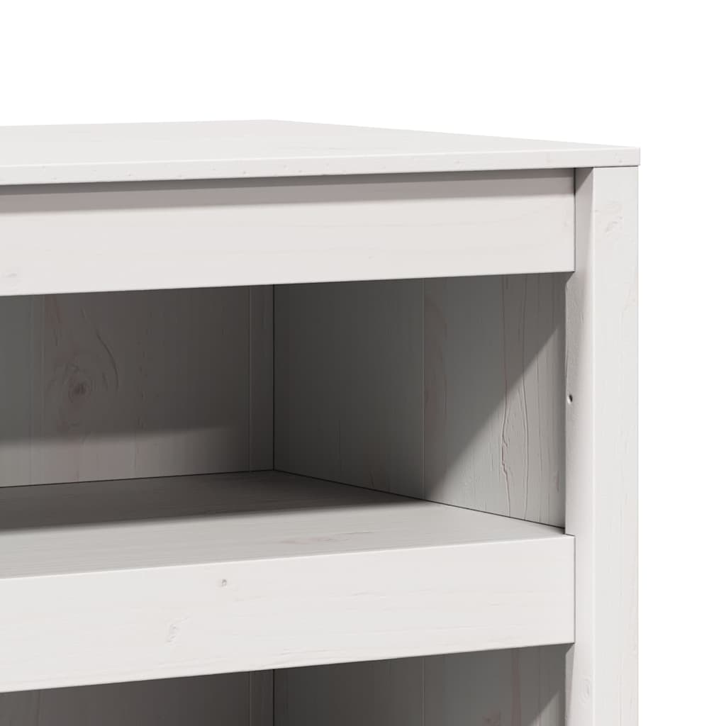 Kitchen Cabinet Meppel White 106 X 55 X 64 Cm Solid Pine Wood