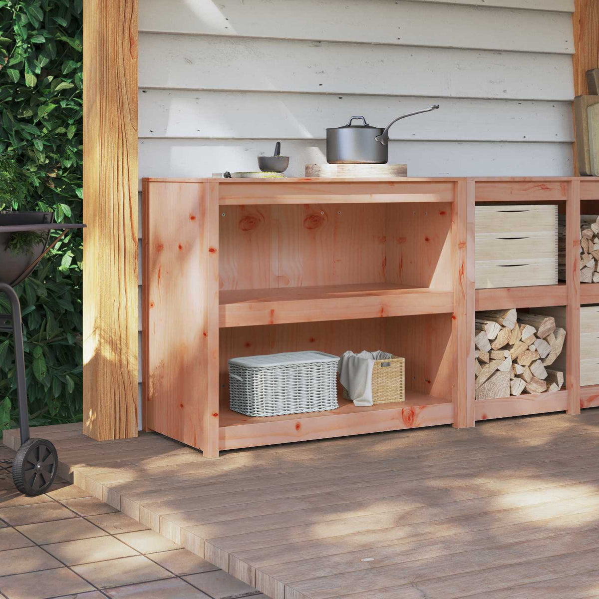 Kitchen Cabinets Cabinet Shelf Meppel Brown Oak 106 X 55 92 Cm Douglas wood 106