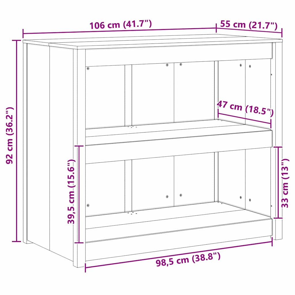 Kitchen Cabinets Cabinet Shelf Meppel Brown Oak 106 X 55 92 Cm Douglas wood 106